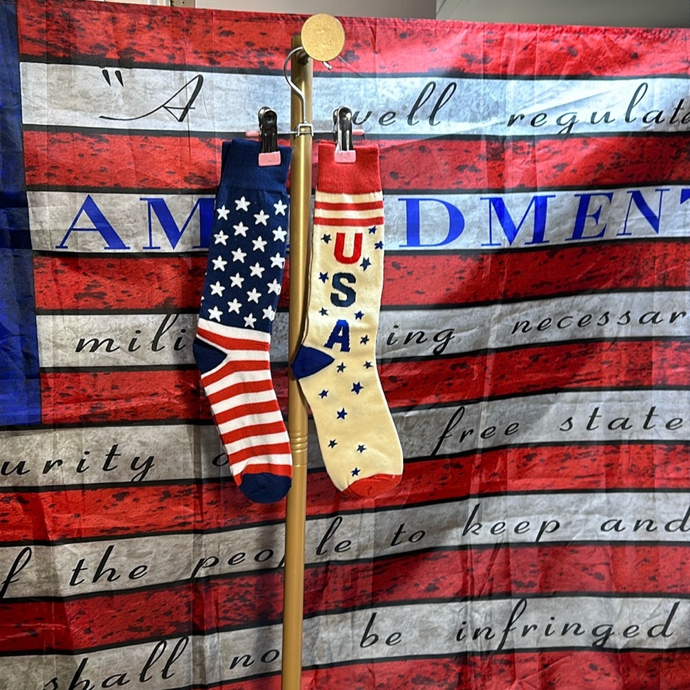 2 Pairs of Patriotic Socks
